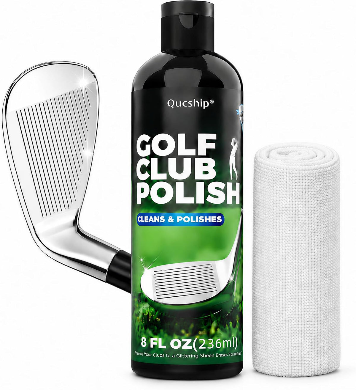 8oz Golf Club Polish & Golf Club Cleaner with Towel, Rust Remover for Metal