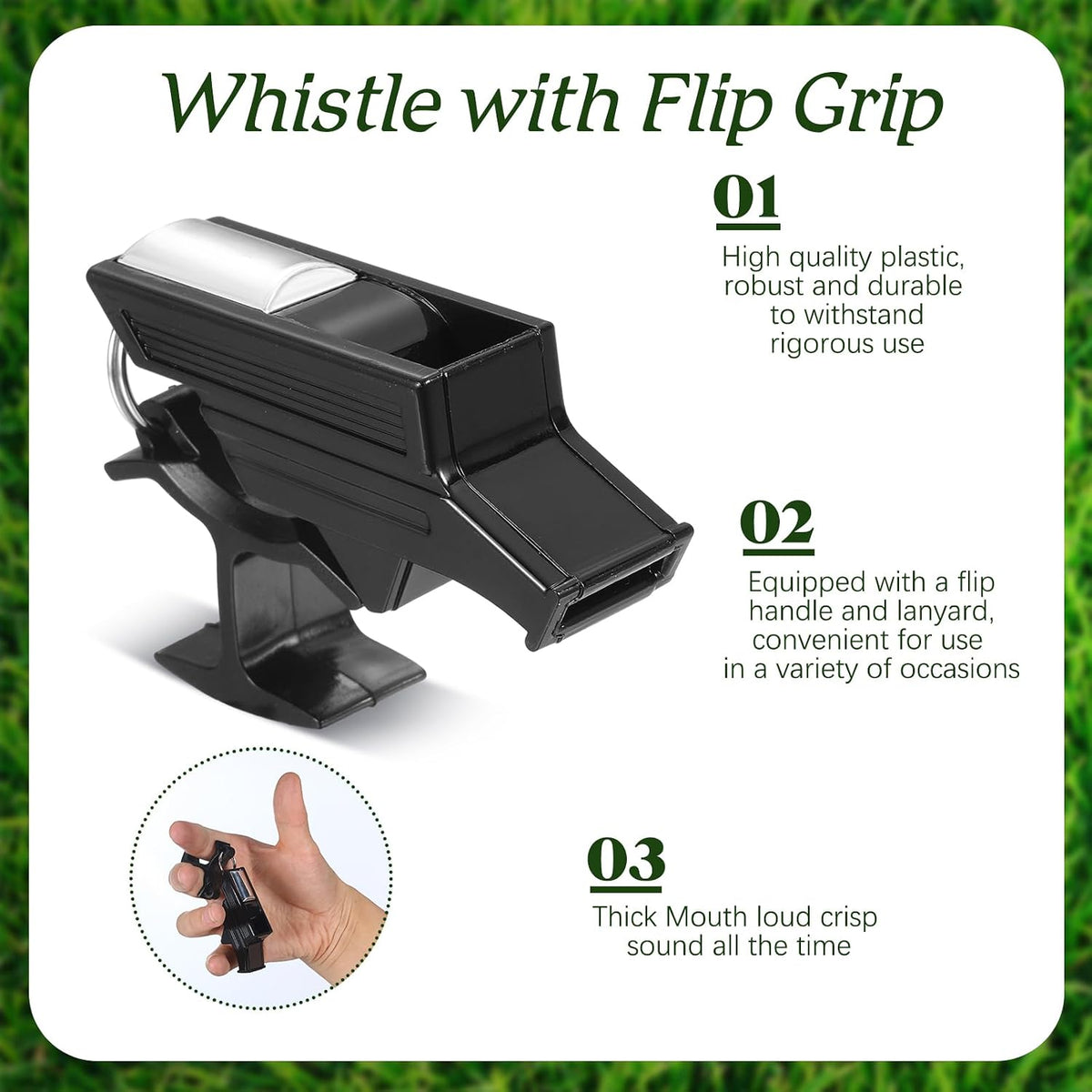 Relaxweex 2 Sets Finger Whistle Referee with Flip for Coaches