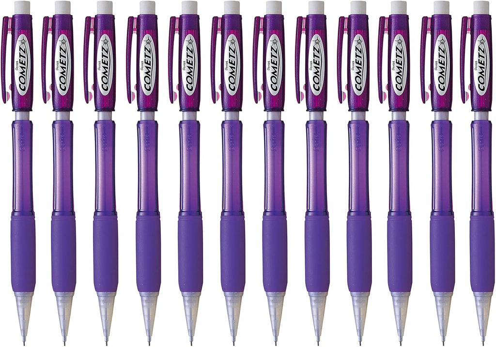 Pentel Cometz Automatic Pencil, 0.9mm, Orange Barrel, Box of 12 (AX119F)