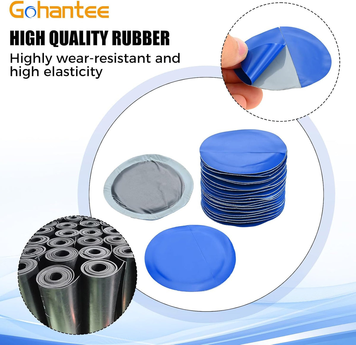 80Pcs 58mm Tire Repair Patch, Tube Patch Repair Kits