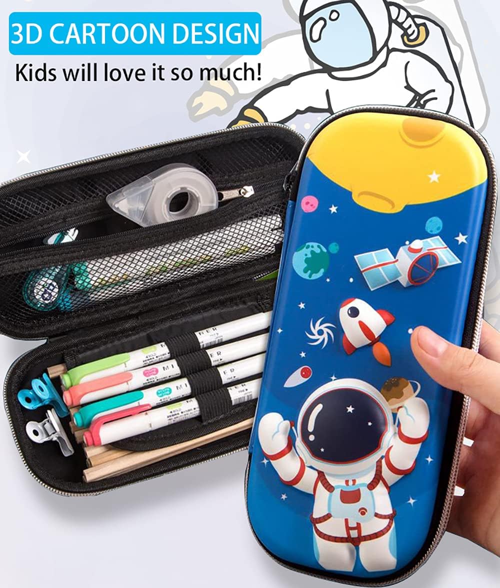 Pencil Case for Boys 3D EVA Cartoon Storage Pouch Pen Holder for School Kids