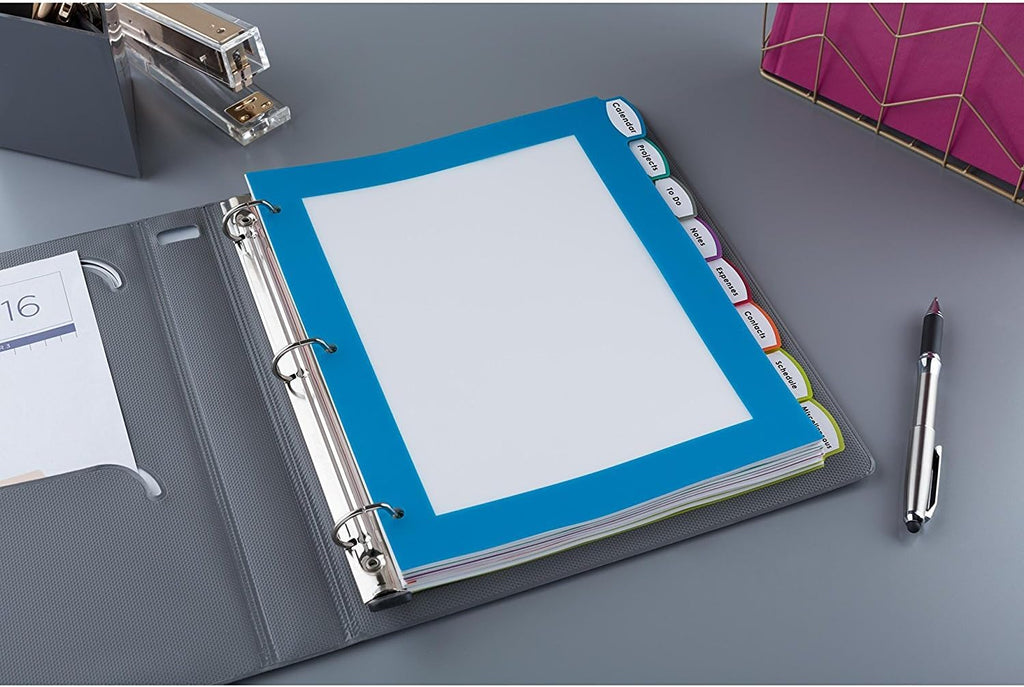 Avery Big Tab Ultralast Plastic Dividers with White Tab Labels, 8 Tabs, Multicolor (24901)