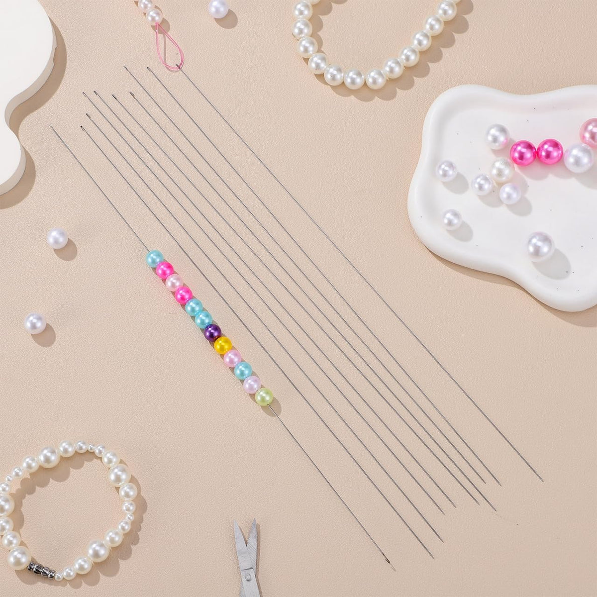 CLISPEED 10Pcs Beading Needles for Jewelry Making: DIY Craft Bead Needles - Daily Use