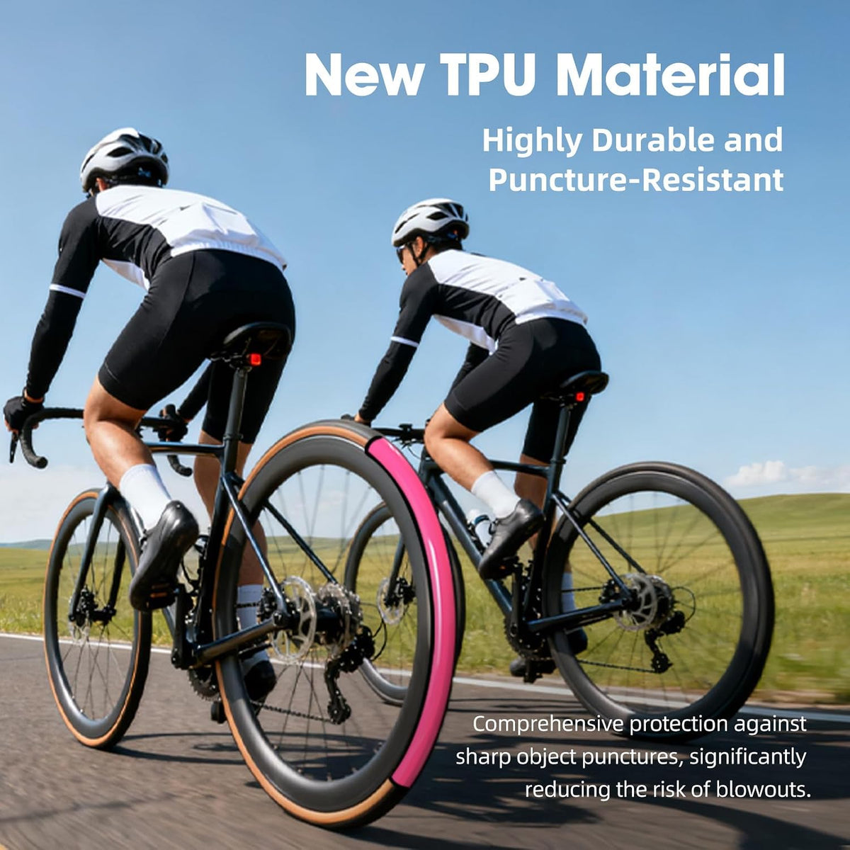 2-Pack TPU Inner Tubes 700Cx18-32C Ultra-Light 24g Bicycle Inner Tube with 45/65/85mm