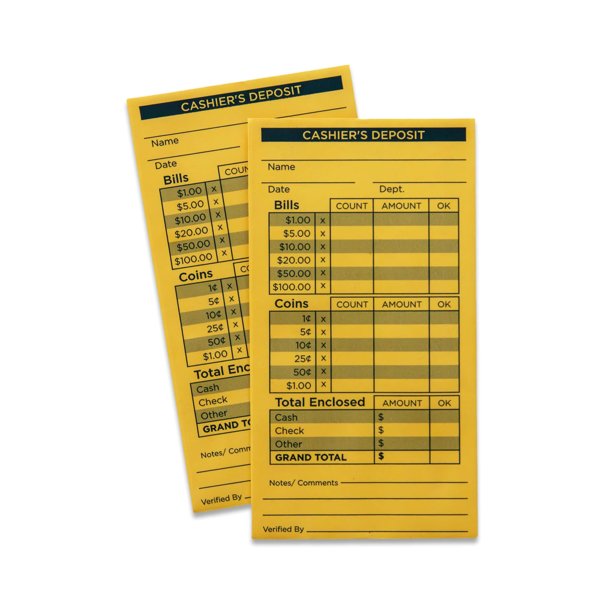 Cashier's Deposit Envelopes | Cash Drop Envelopes | 3.5" x 6.5" (100)