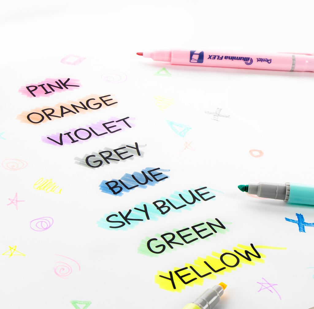Pentel Illumina Flex Twin Tip Highlighter, Dual-Tip Marker Highlighter
