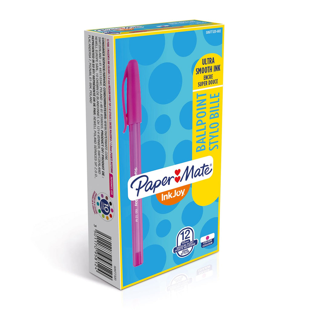 Paper Mate InkJoy 100ST Ballpoint Pens | Medium Point (1.0mm) | Fun Colours | 10 Count