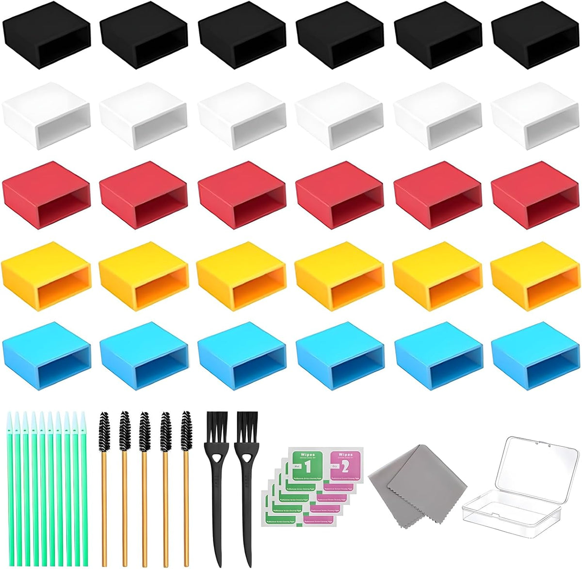 30 PCS 5 Colors USB Type-A Anti Dust Cover Plugs