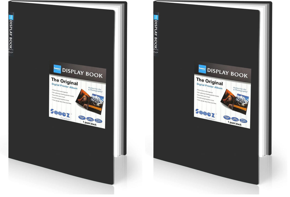 Sooez Binder with Plastic Sleeves 30-Pocket, Displays 60 Pages, 9x12Folders