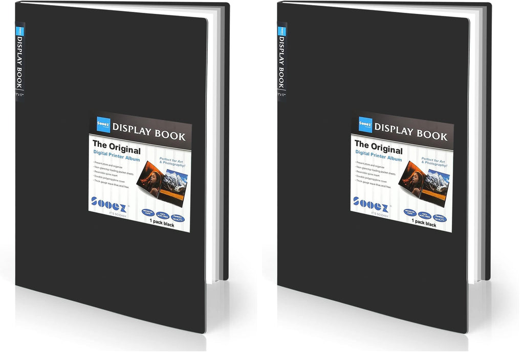 Sooez Binder with Plastic Sleeves 30-Pocket, Displays 60 Pages, 9x12Folders