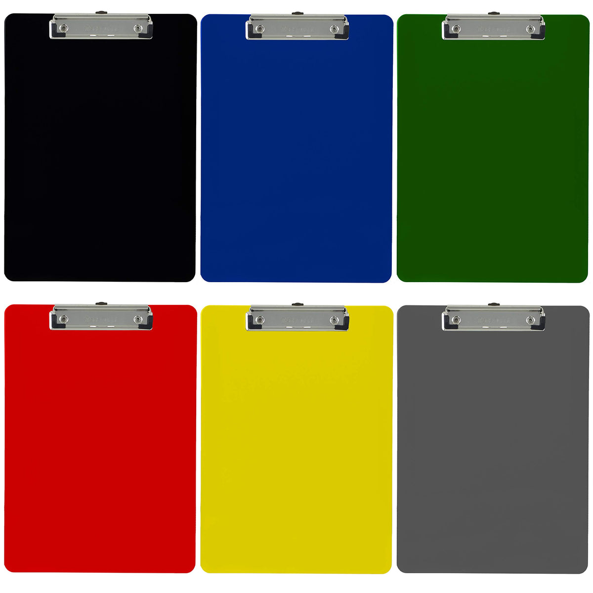 Trade Quest Black Plastic Clipboards Letter Size Low Profile (6-Pack)