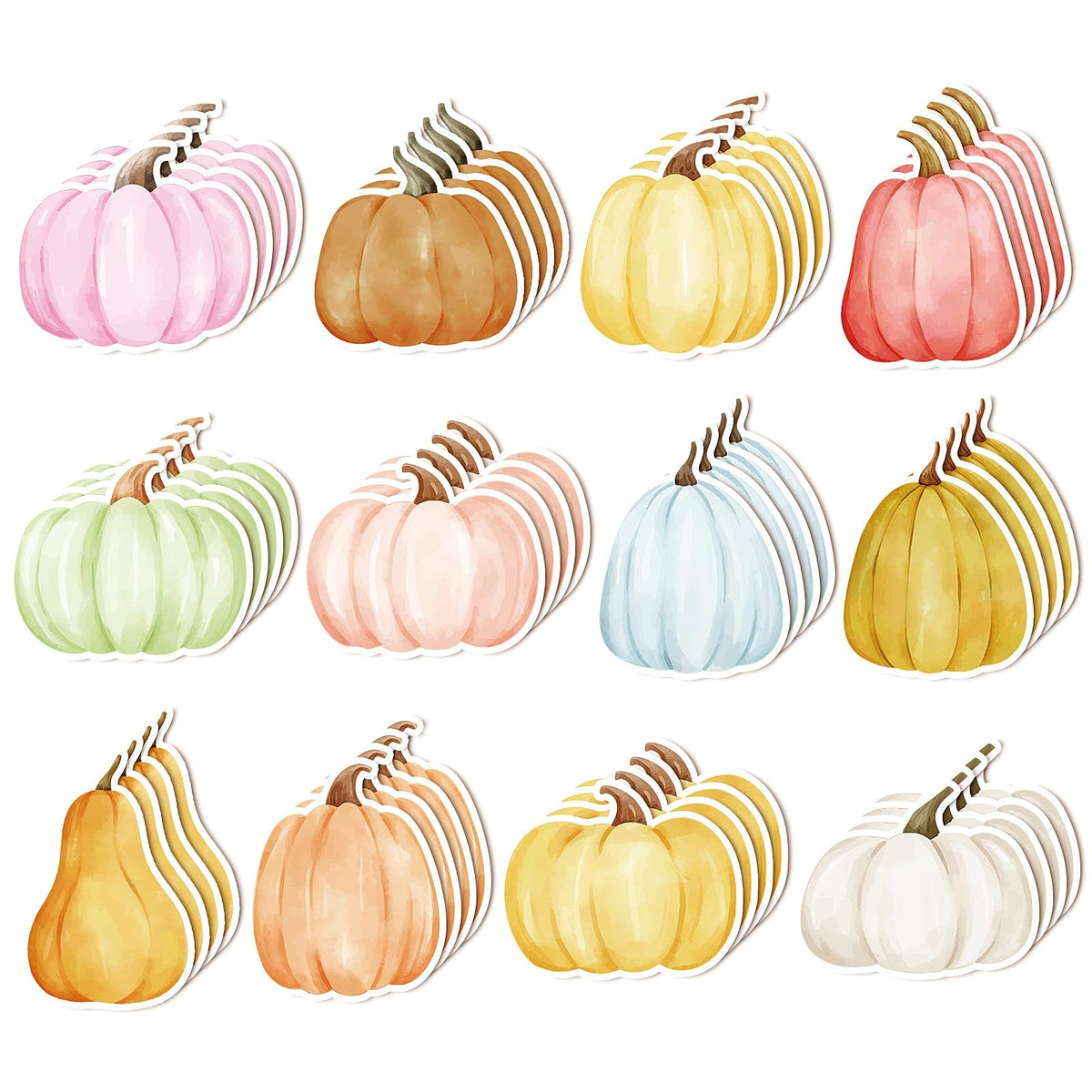 9 Pieces Fall Sticky Notes Self-Adhesive Pumpkin Maple Leaf Sunflower Turkey Memo Pads