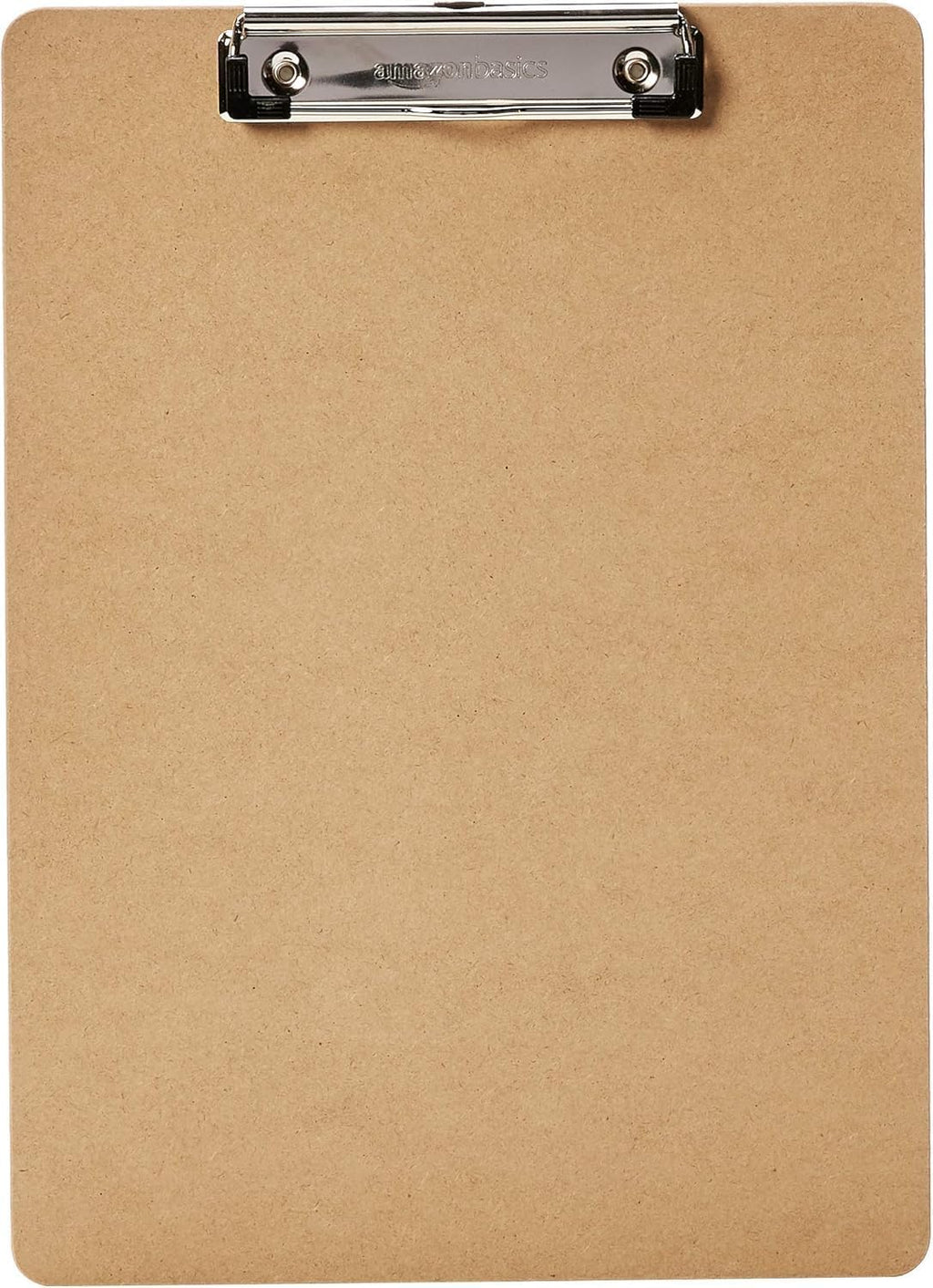 Amazon Basics Hardboard Office Clipboard, Low-Profile, Letter Size, 9" x 12.5", Brown