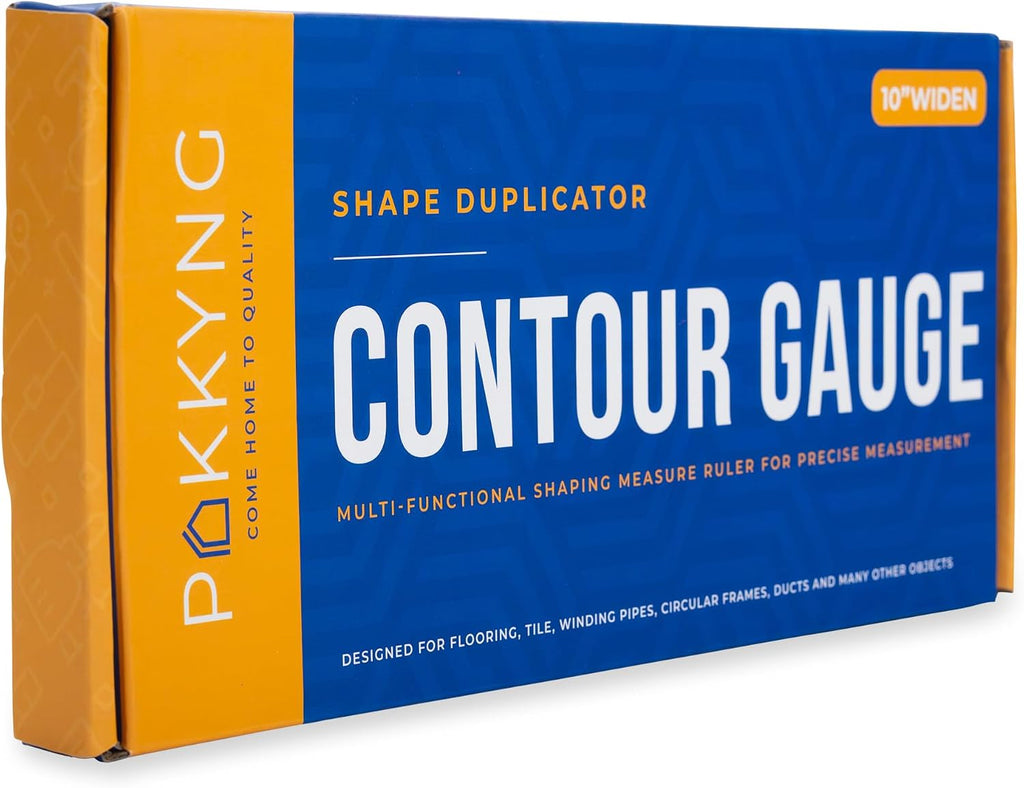 Contour Gauge Tool With Lock (10 Inches) - Contour Ruler Marking Tool - Super Gauge Shape