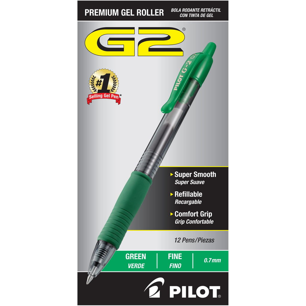 PILOT G2 Premium Gel Pens, Fine Point 0.7mm, Blue Ink, 12-Pack