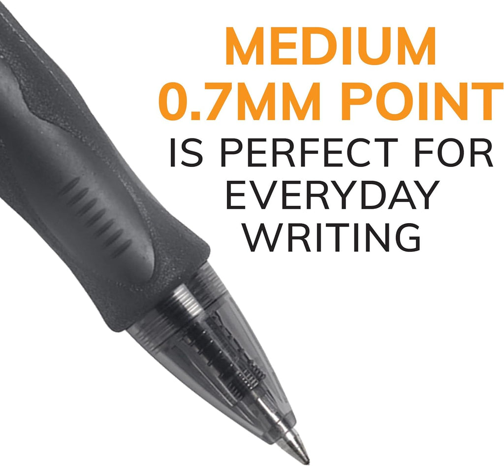 BIC Gelocity Gel Pen, Medium Point (0.7mm), Black Ink, 24-Count