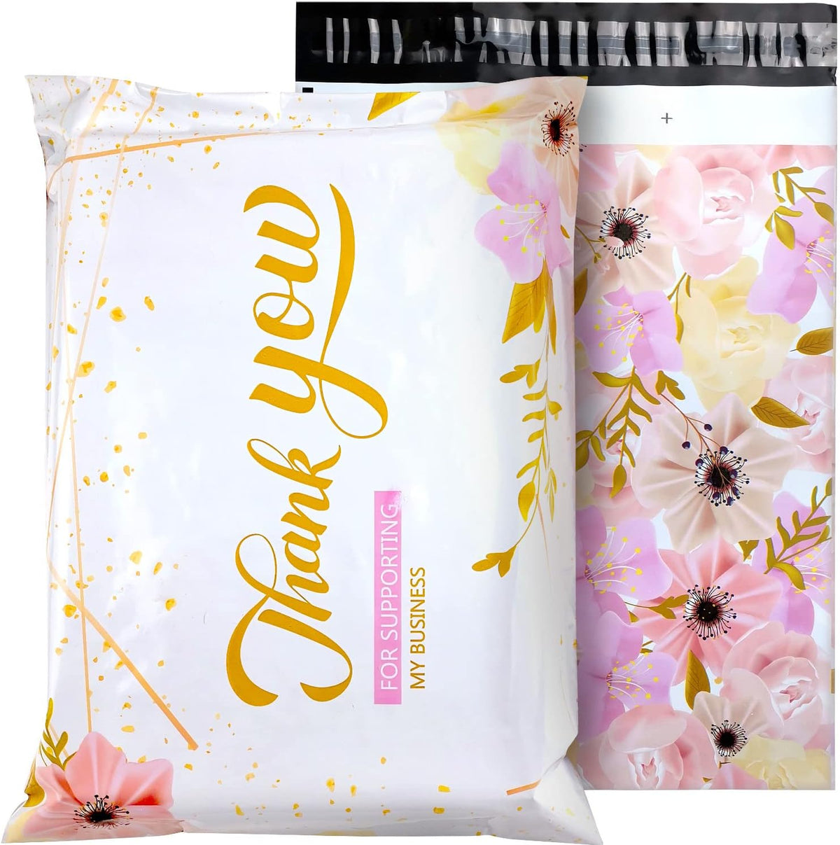 50Pcs Large Poly Mailers 14.5 x 19, Cute Shipping Bags for Small Business Clothing
