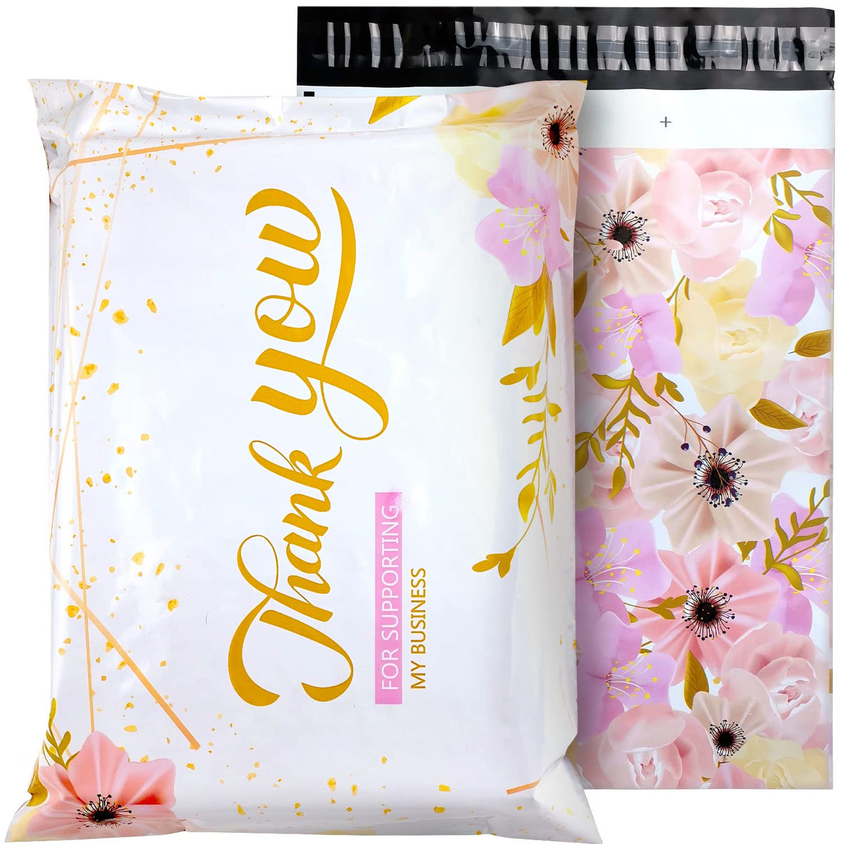 50Pcs Large Poly Mailers 14.5 x 19, Cute Shipping Bags for Small Business Clothing
