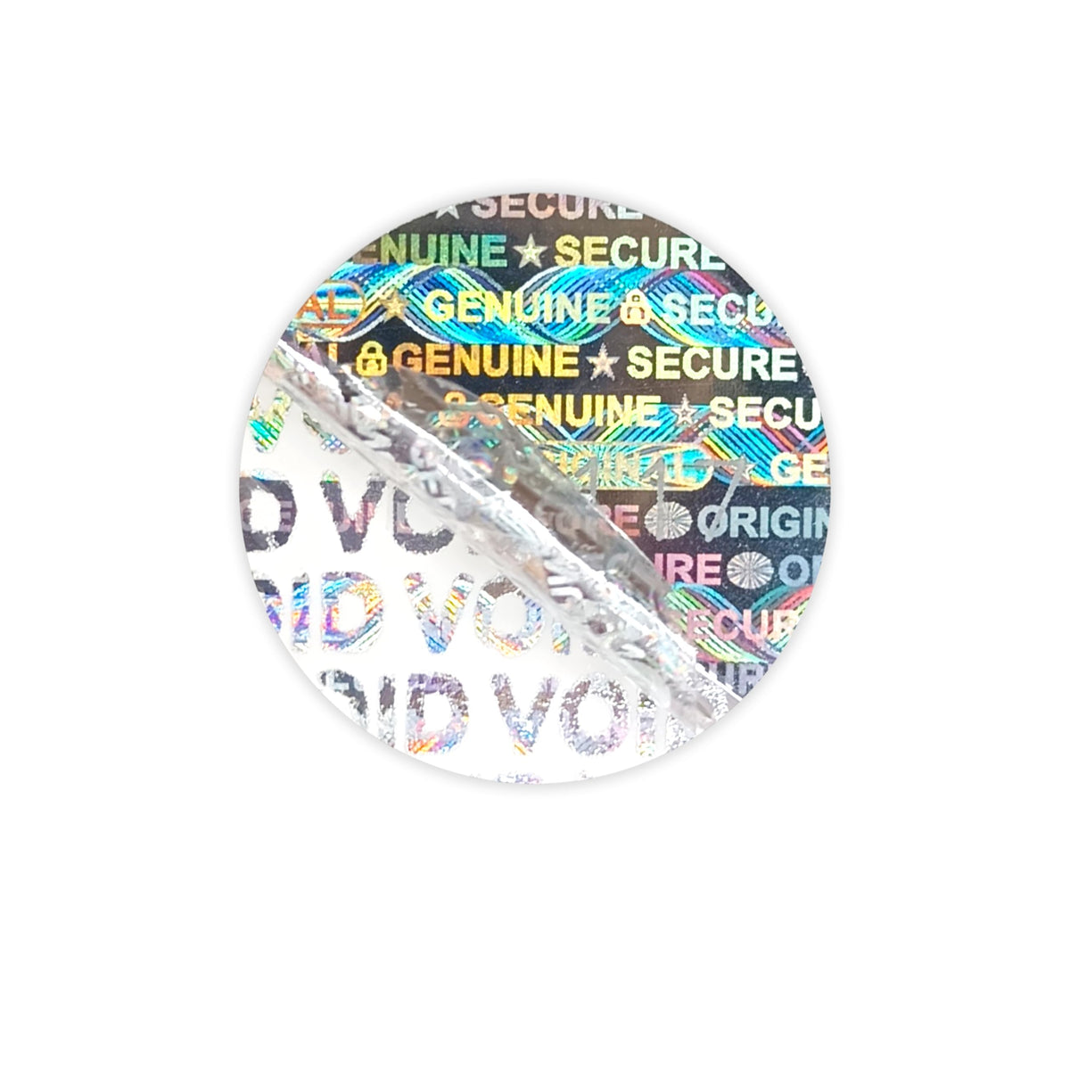 1 inch Round Transparent Blank Tamper Evident Labels Crystal Clear Sealing Package Seal