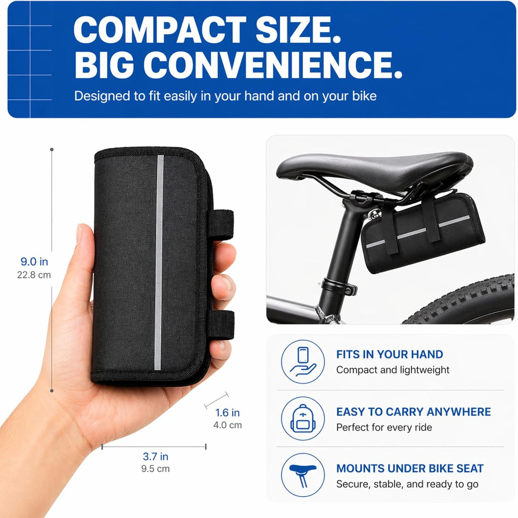 ANGORA BRANDS Bike Tire Repair Kit – All-in-One Bicycle Repair Kit with Pump
