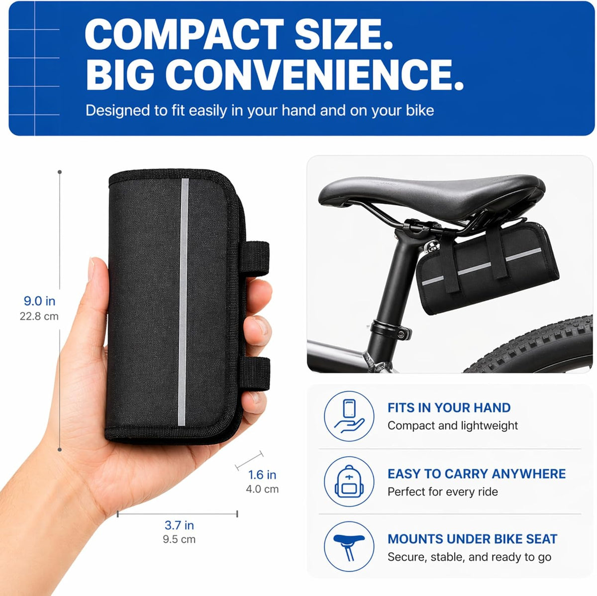 ANGORA BRANDS Bike Tire Repair Kit – All-in-One Bicycle Repair Kit with Pump