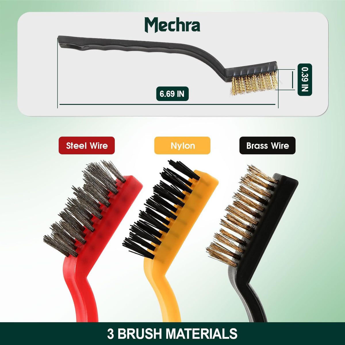 3-in-1 Wire Brush Set – Steel, Brass & Nylon Brushes for Cleaning Grills