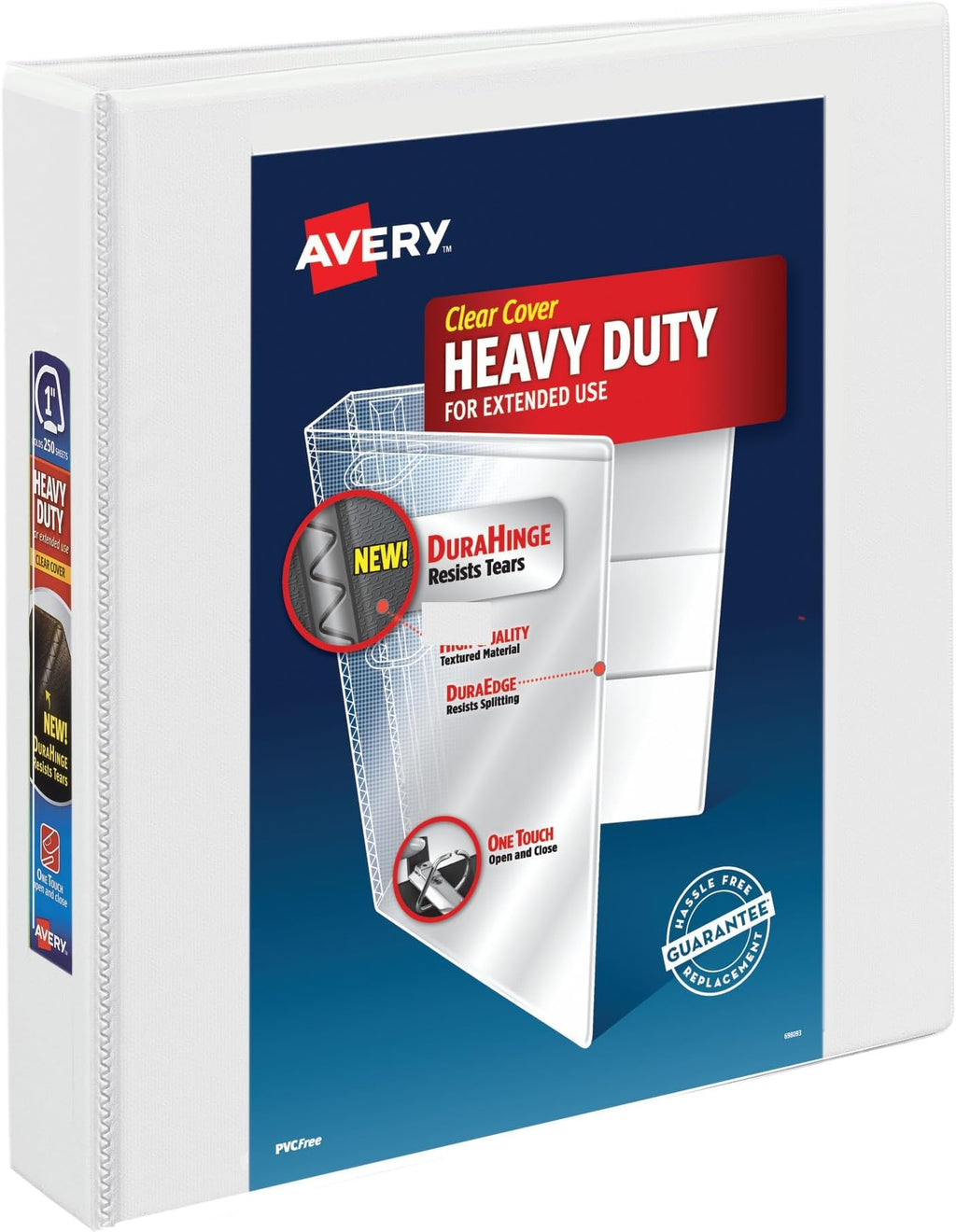 Avery Heavy-Duty View 3 Ring Binder, 3" EZD Rings, 1 White Binder