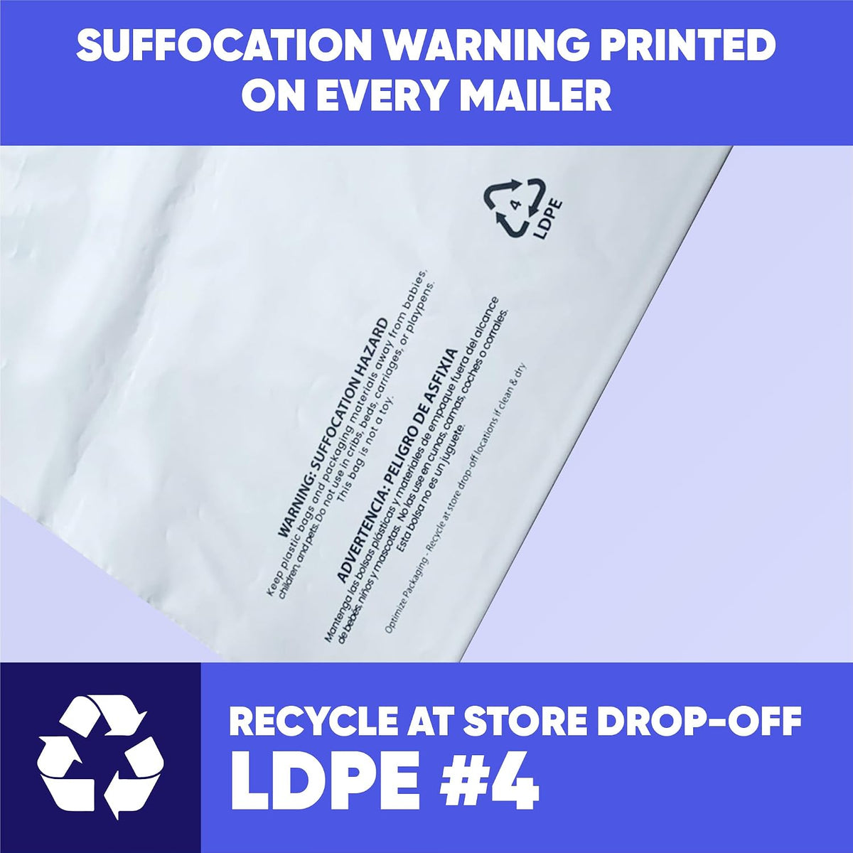 10x13 Heavy-Duty Poly Mailers – 30-Pack, White 3 Mil Thick Shipping Bags – Waterproof