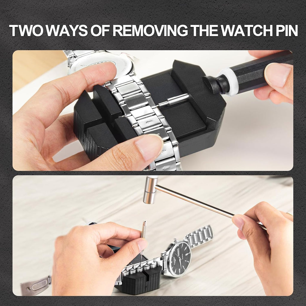 BOSHIYA 12 Pcs Watch Link Removal Kit, Professional Watch Band Adjustment Tool Kit for