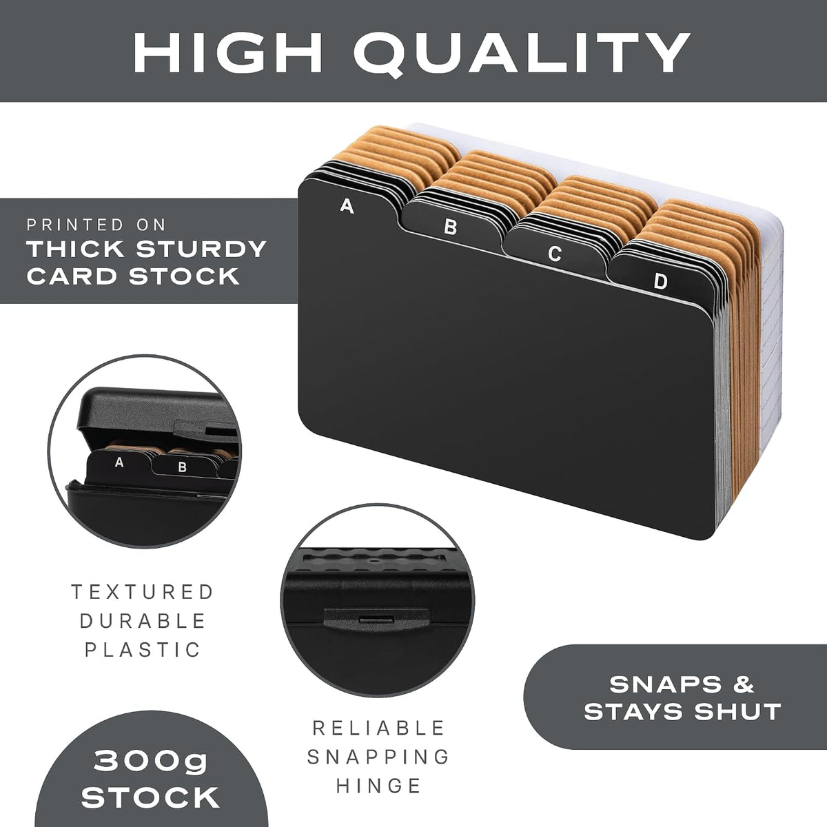 3x5 Index Card Holder Set 50 Ruled Index Cards