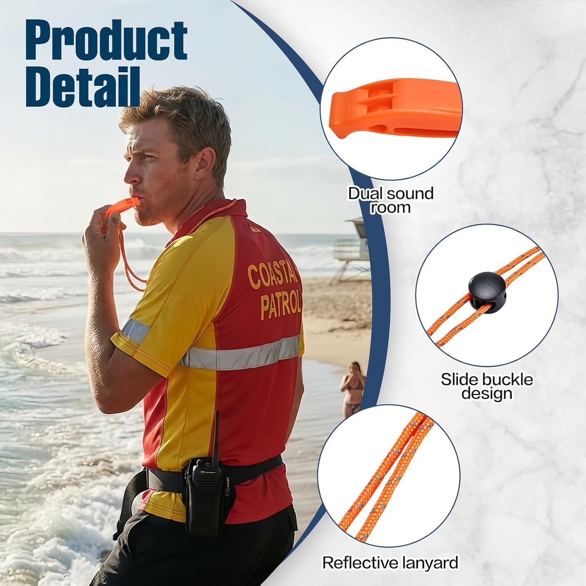 10PCS Marine Whistle, Boat Whistle, Safety Survival Whistle