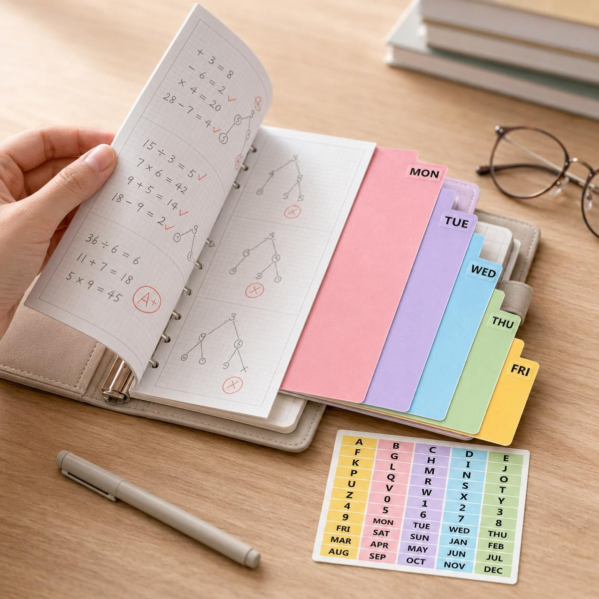 4x6 Index Card Dividers, 50 Pk Colorful Tabs for Flashcards & Study Notes
