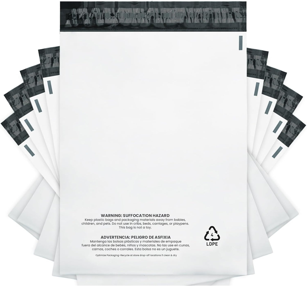 10x13 Heavy-Duty Poly Mailers – 30-Pack, White 3 Mil Thick Shipping Bags – Waterproof