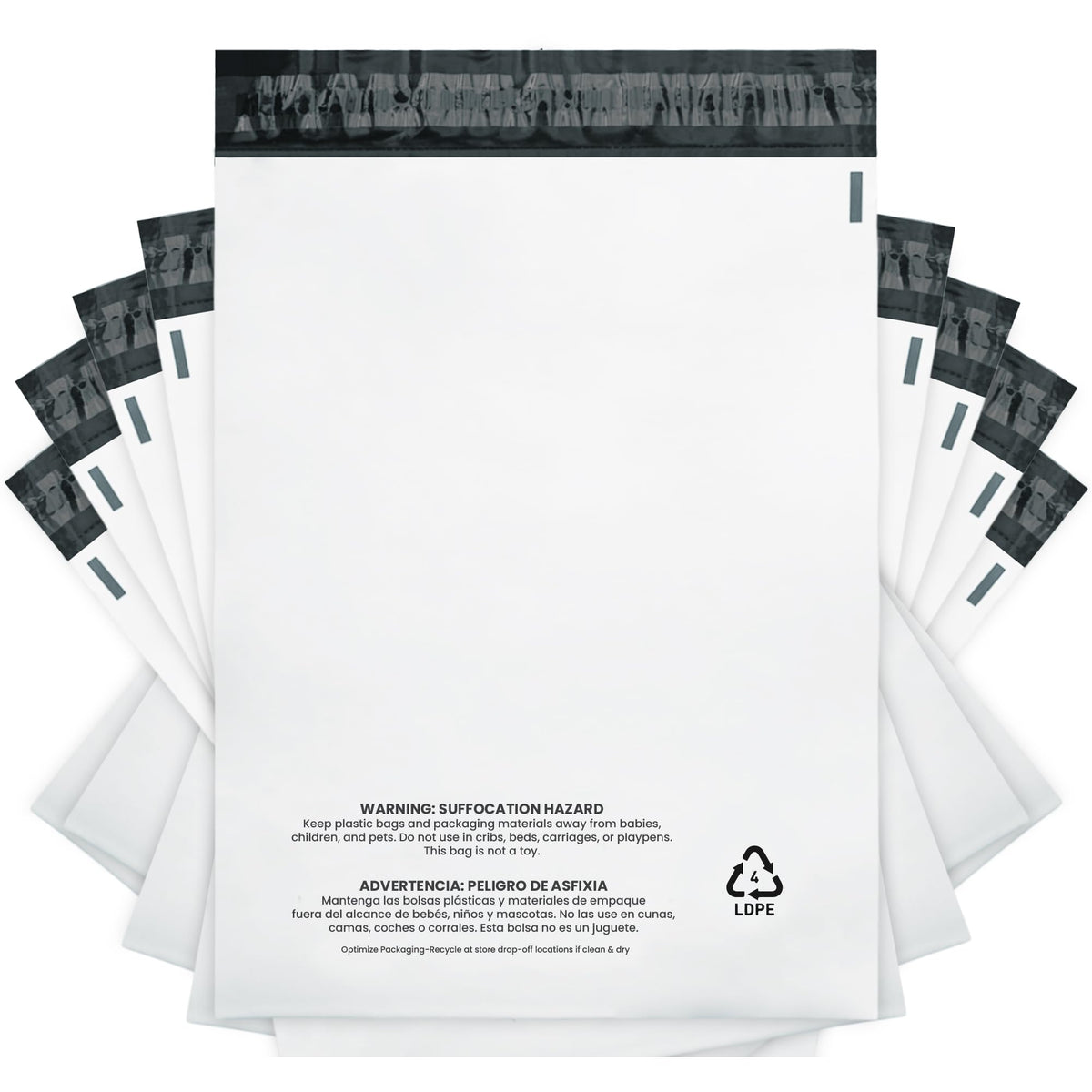 10x13 Heavy-Duty Poly Mailers – 30-Pack, White 3 Mil Thick Shipping Bags – Waterproof