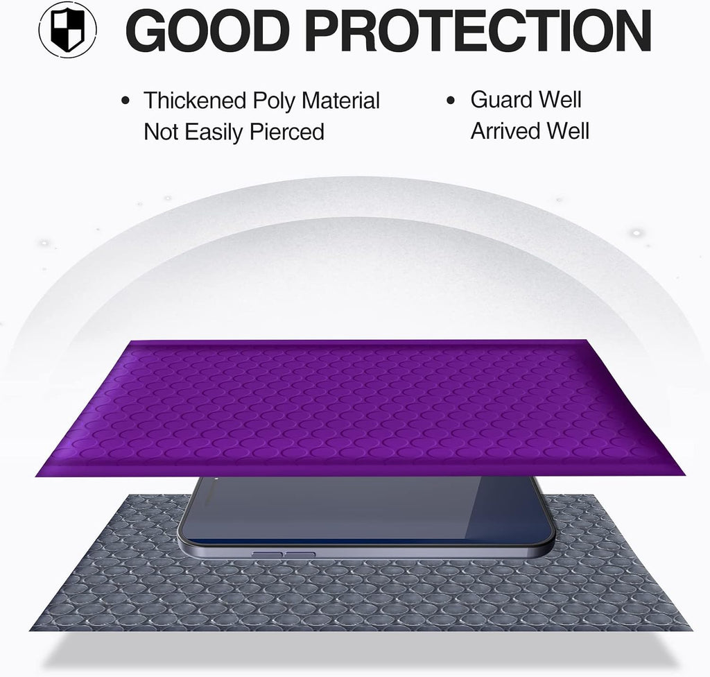 UCGOU Bubble Mailers 6x10 Inch Purple 25 Pack Poly Padded Envelopes Small Business