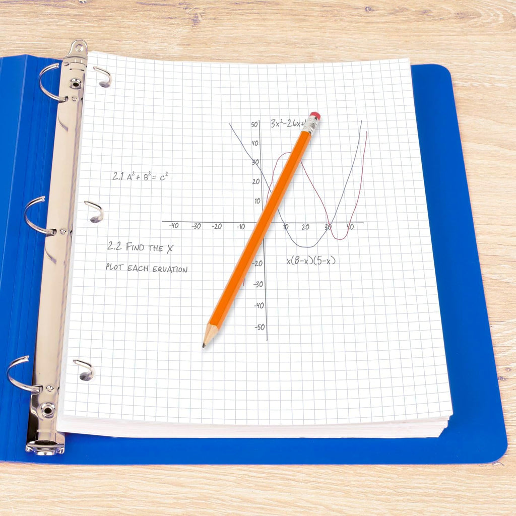Mead Loose Leaf Paper, Graph Ruled Filler Notebook Paper, 8" x 10-1/2", 400 Sheets