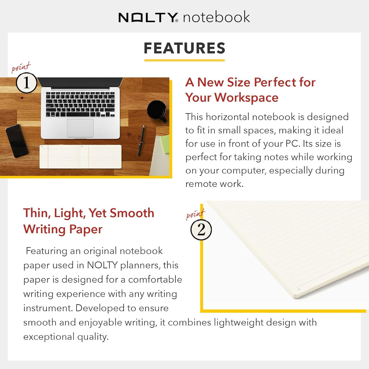 NOLTY NOTE Horizontal Slim Plus Graph Matrix, 3.5mm Grid, Pink, NTY3205