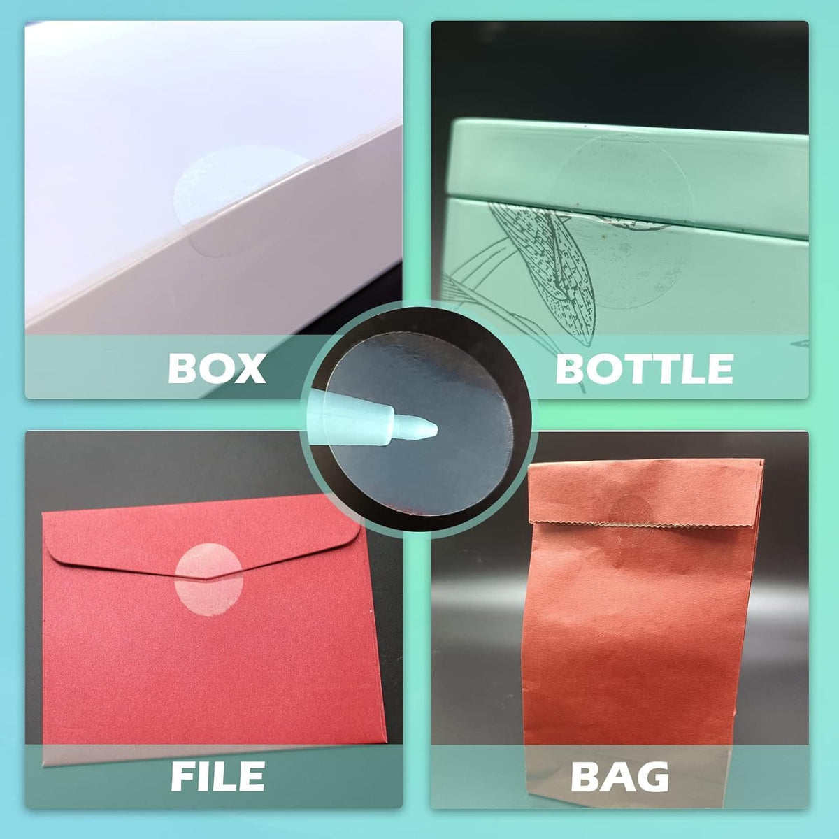 1 inch Round Transparent Blank Tamper Evident Labels Crystal Clear Sealing Package Seal