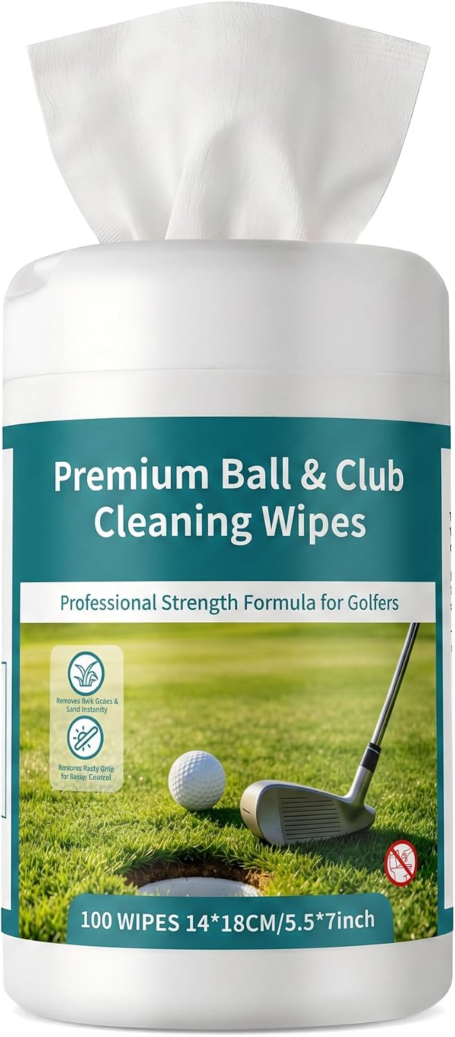 100Pcs Golf Club & Ball Cleaning Wipes Portable Golf Club Cleaner