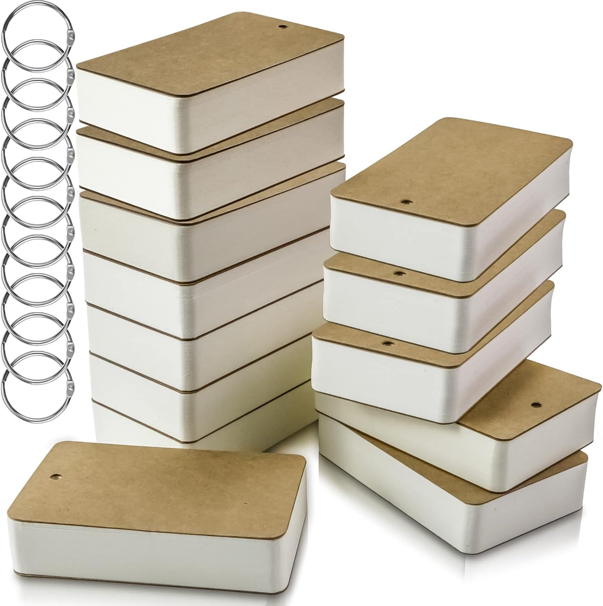 500 Pcs Flash Cards 2x3 Inch Index Cards with Ring Lined Note Card Bood Flashcards