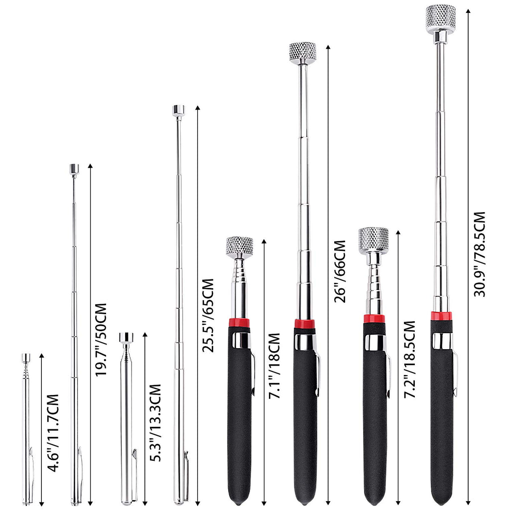 Magnetic Pick Up Tool 4 Pack, Telescopic Magnet Stick (1.5LB 3LB 10LB 15LB) Birthday for