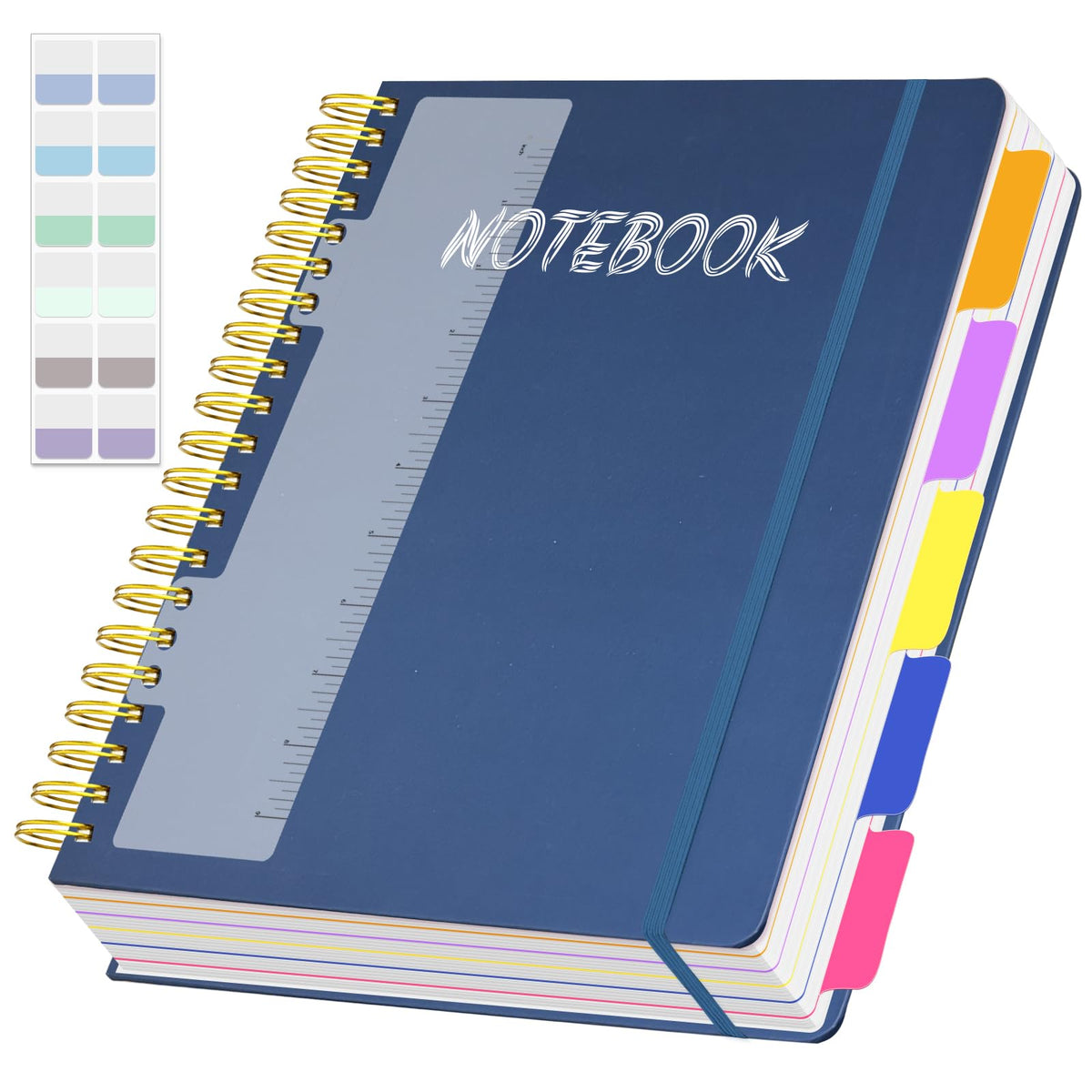 300 Pages 5 Subject Notebook College Ruled Pink with Dividers