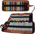 2 Pack Colored Pencils Roll, SENHAI 48 Slot+ 72 Slot Canvas Pencil Organizer Bag/Wrap