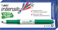 BIC Intensity Green Low Odor Dry Erase Markers, Fine Tip, 12-Count