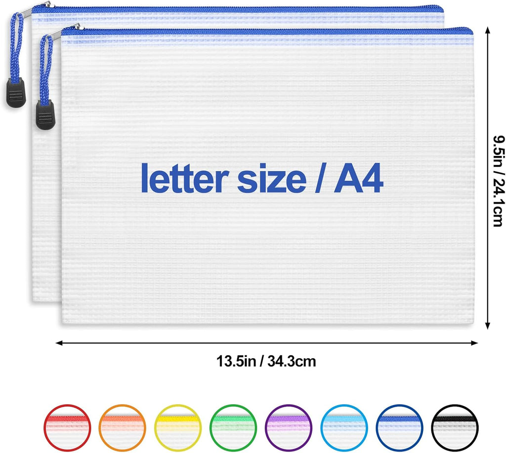 EOOUT 24pcs Mesh Zipper Pouch Bags, for Organizing Storage, Waterproof Zipper Pouches