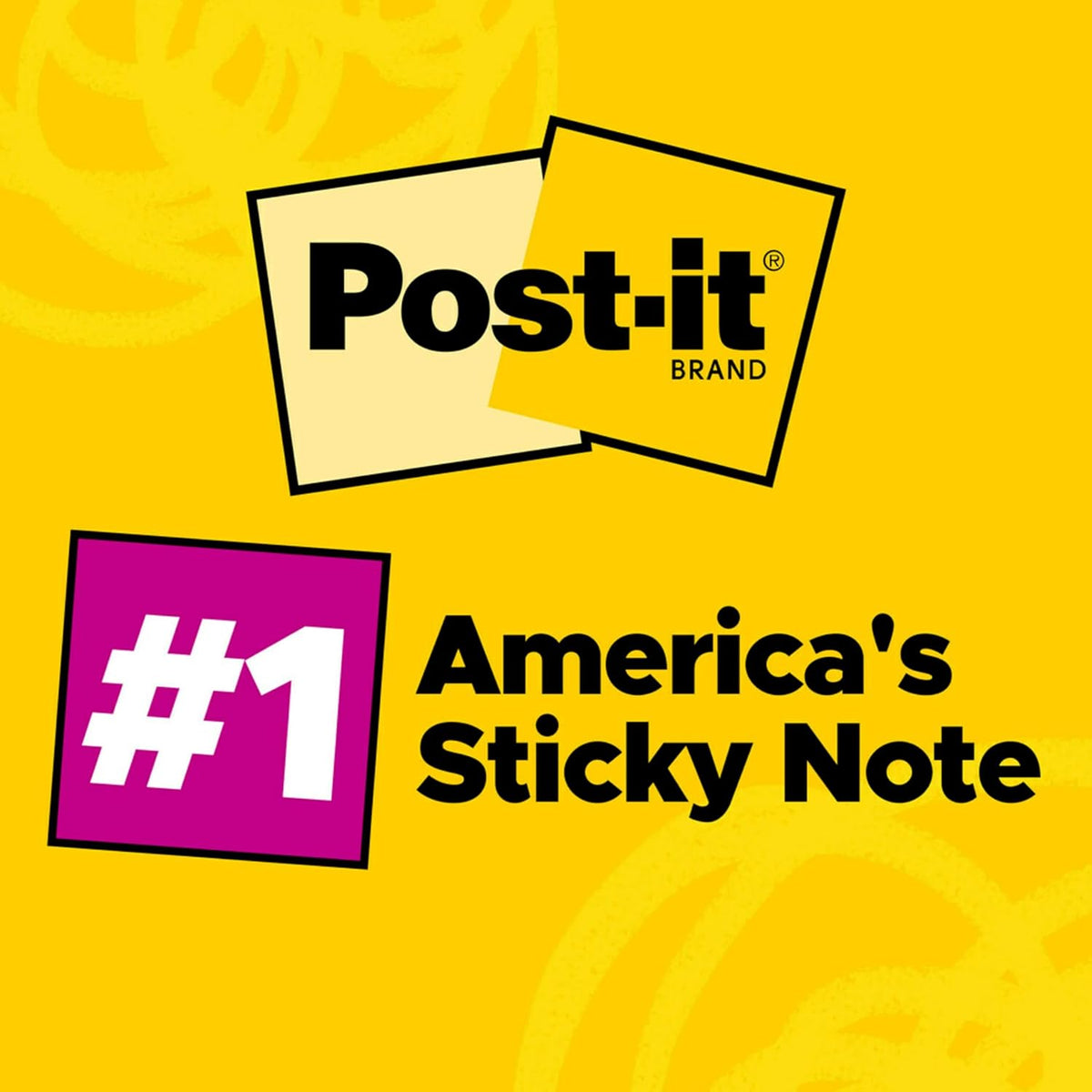Post-it Notes, 3 x 3 in, The Iconic Canary Yellow Note, 6 Lined Pads