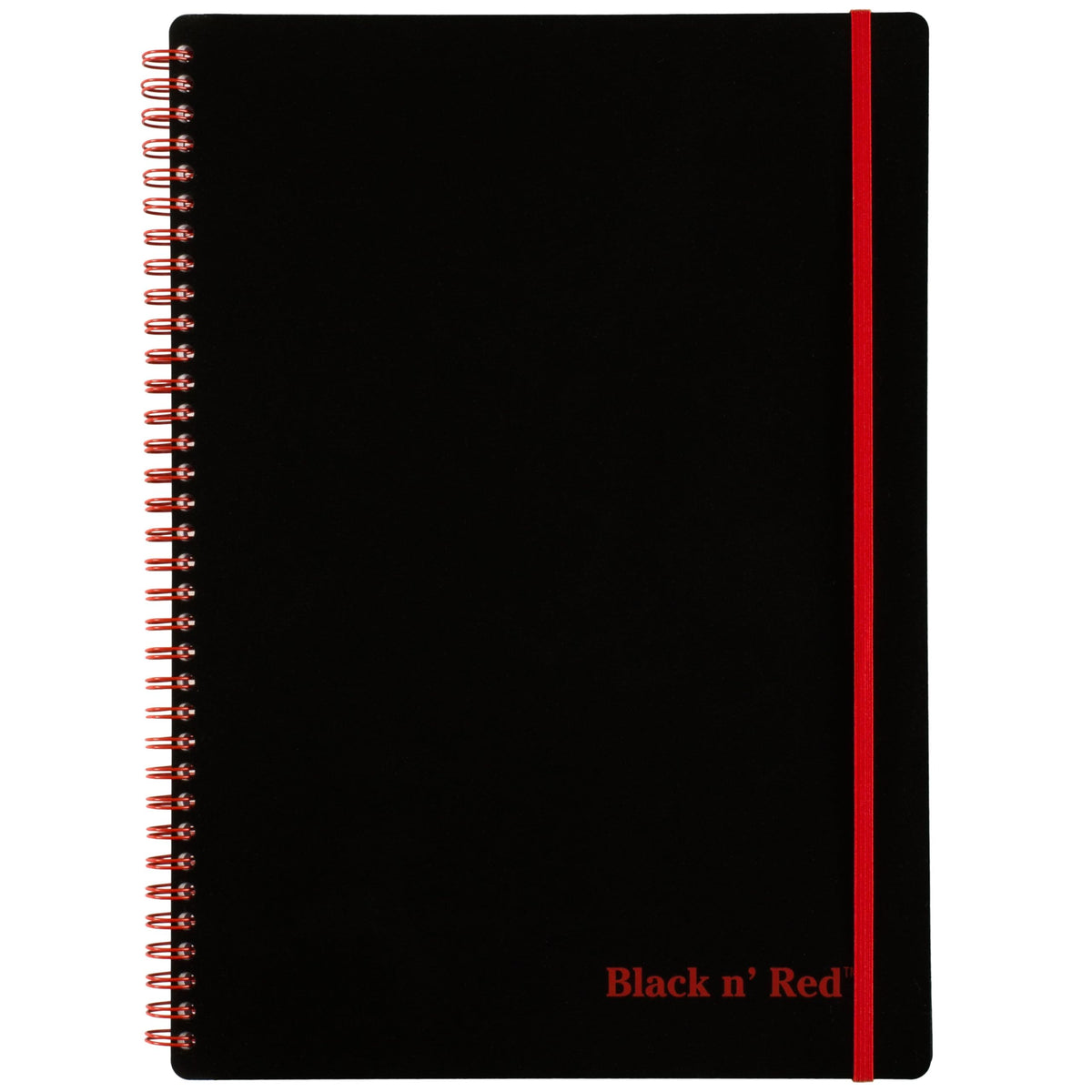 Black n' Red Notebook, Business Journal, 8-1/4" x 5-7/8", 70 Sheets, Ruled, Optik Paper