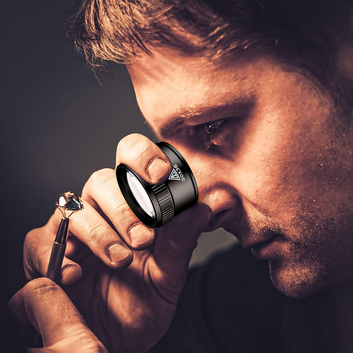 5 Pcs Jewelers Loupe Monocular Magnifier, 5X, 10x, 15x, 20x, 30×36mm Lens