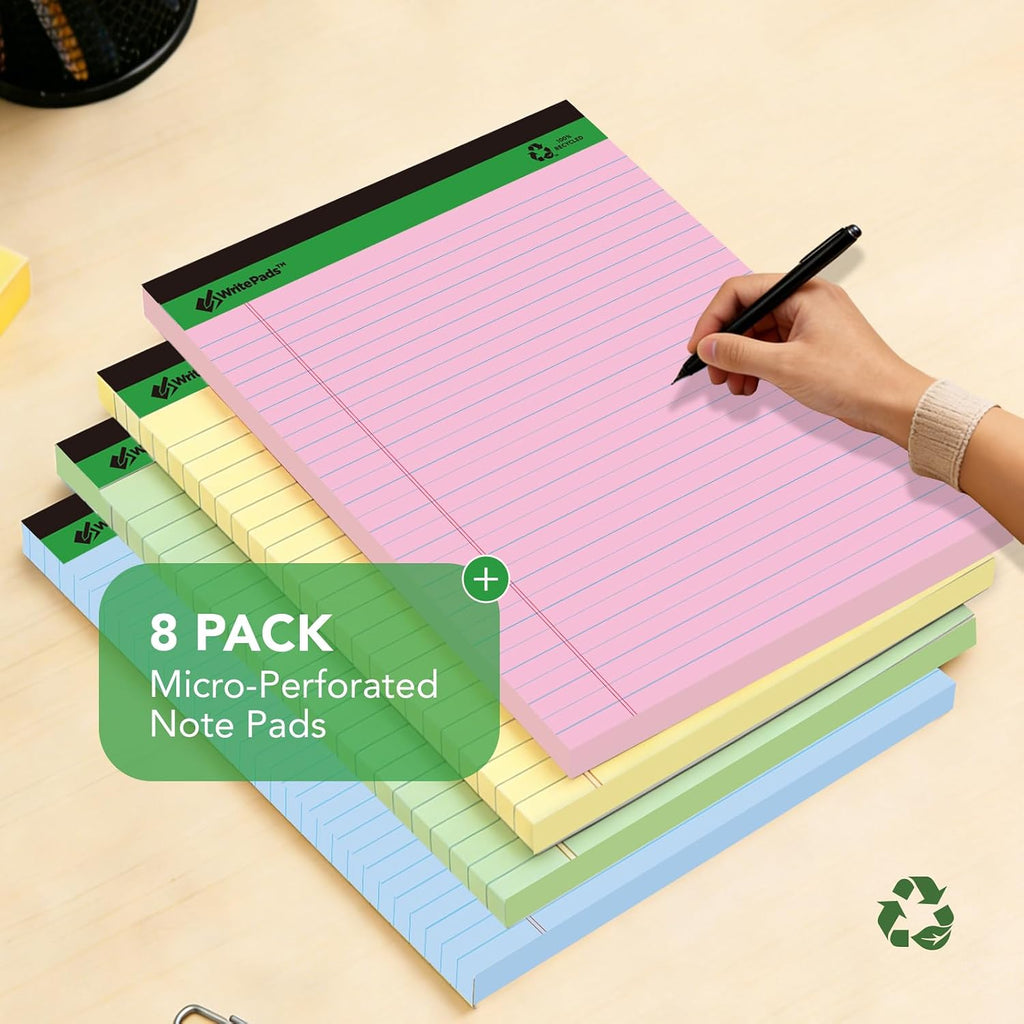 KAISA Colored Legal Pad 15lb Recycled Paper Writing Pad