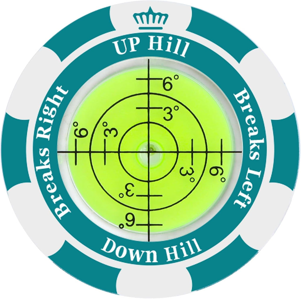 Golf Green Reader, Golf Ball Marker with High Precision Green Reading Aid